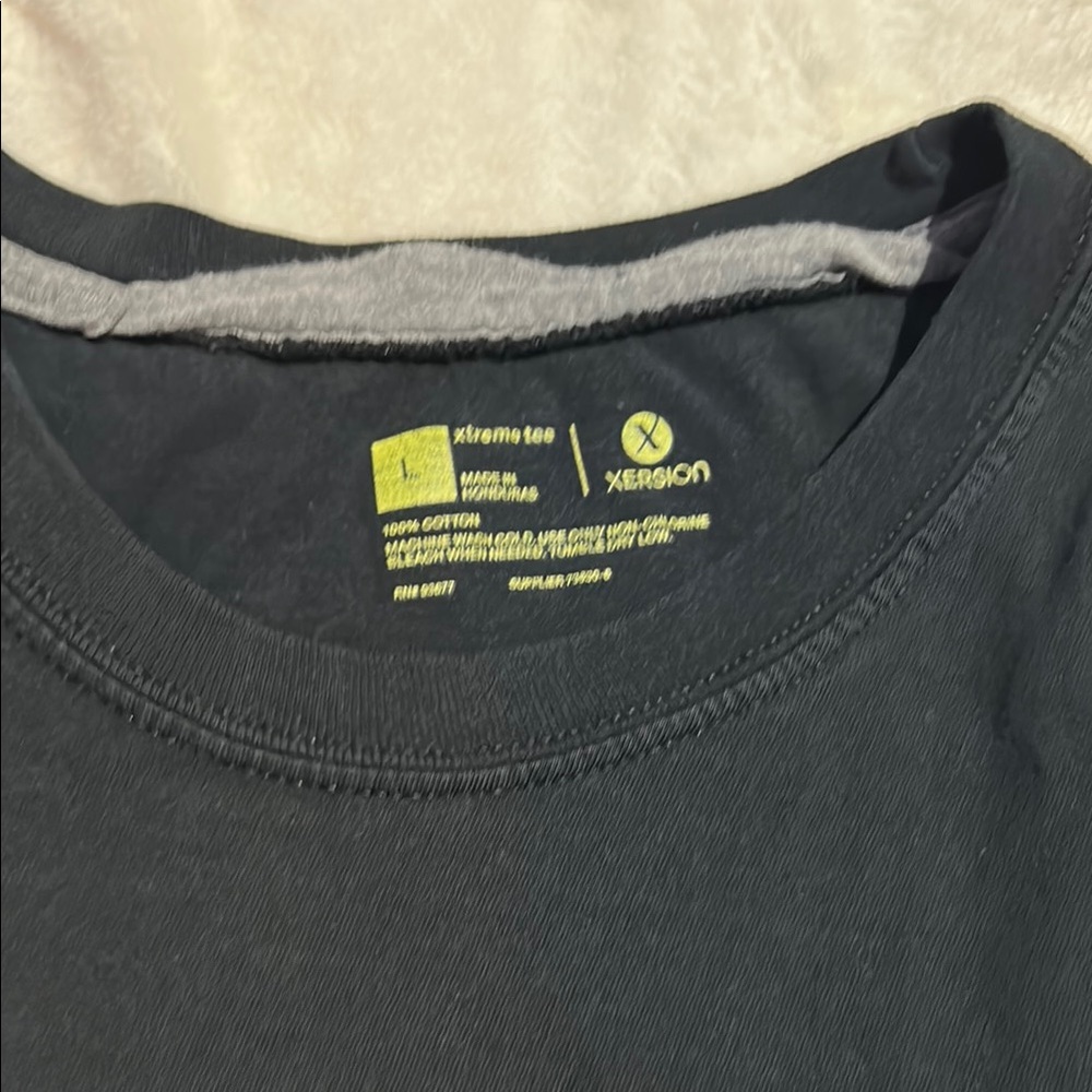 Xersion Black Short Sleeve Tee Classic Crew Neck